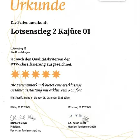 Ostseeland Lotsenstieg 2 Kajuete 1